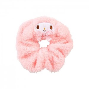 Pink Hello Kitty My Melody Cozy Plush Scrunchie (Gingham Bow) | NZ_HK20192