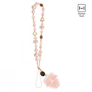Pink Hello Kitty My Melody Latte Bear Beaded Charm Mobile Phone Wrist Strap | NZ_HK17429