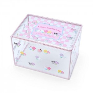 Pink Hello Kitty Sanrio Characters Clear Storage Case (Pastel Check Series) | NZ_HK99689