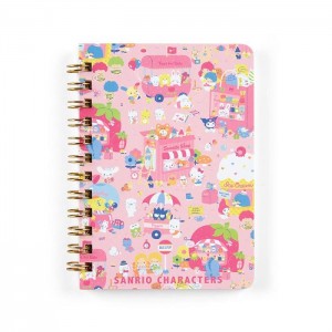 Pink Hello Kitty Sanrio Characters Compact Ruled Notebook | NZ_HK83419