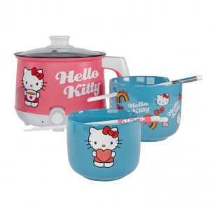 Pink / Blue Hello Kitty Hello Kitty Hot Pot with Ramen Bowls Set | NZ_HK96144