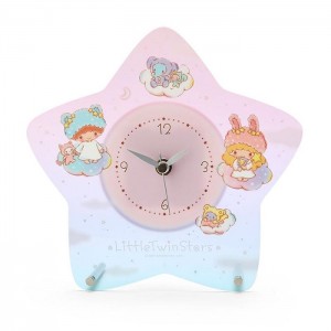 Pink / Blue Hello Kitty LittleTwinStars Standing Clock (Fluffy Cloud Series) | NZ_HK51144