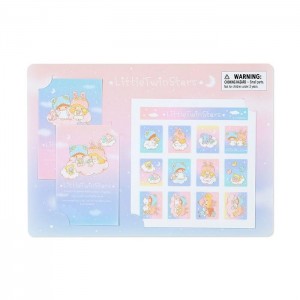 Pink / Blue Hello Kitty LittleTwinStars Sticker Set (Fluffy Cloud Series) | NZ_HK95867