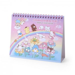 Pink / Blue Hello Kitty Sanrio Characters 2025 Desk Calendar | NZ_HK71961