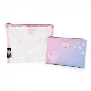 Pink / Purple Hello Kitty Hello Kitty x Impressions Vanity 50th Anniv. Slim Pouch Set | NZ_HK47668