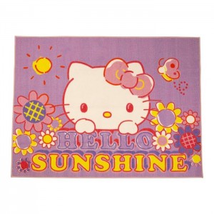 Purple Hello Kitty Hello Kitty Flower Bed Area Rug | NZ_HK87391