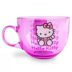 Purple Hello Kitty Hello Kitty Signature Pink Glass Mug | NZ_HK86399