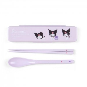 Purple Hello Kitty Kuromi Everyday Chopsticks & Spoon Set | NZ_HK19300