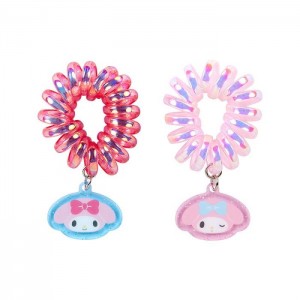 Purple / Pink Hello Kitty My Melody Spiral Hair Ties (Set of 2) | NZ_HK39233