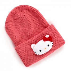Red Hello Kitty Hello Kitty Knit Mascot Beanie | NZ_HK90650