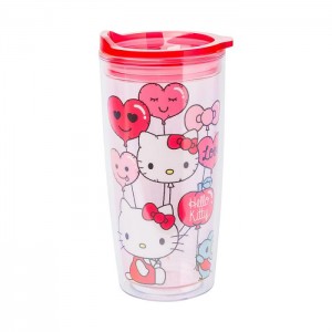 Red Hello Kitty Hello Kitty Love Balloons Double Wall Tumbler | NZ_HK47794