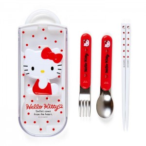 Red Hello Kitty Hello Kitty Smiles Utensil Set Trio | NZ_HK49090