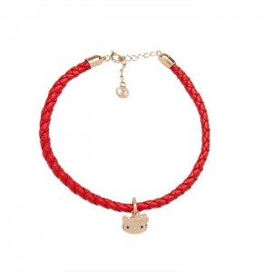 Red Hello Kitty Hello Kitty x Chow Tai Fook Classic 18K Gold Red Bracelet | NZ_HK92564