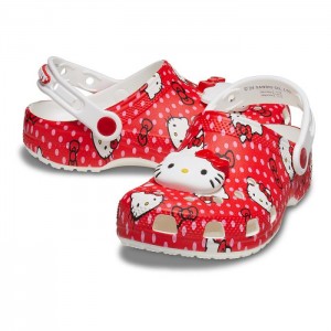 Red Hello Kitty Hello Kitty x Crocs Toddler Red Classic Clog | NZ_HK30683