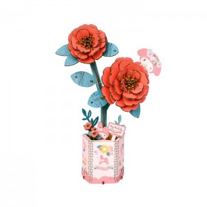 Red Hello Kitty My Melody Red Camellia 3D Wooden Puzzle | NZ_HK46351