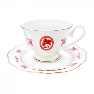 Red Hello Kitty My Melody Tea Cup and Saucer Set (Classic Corduroy Series) | NZ_HK73180