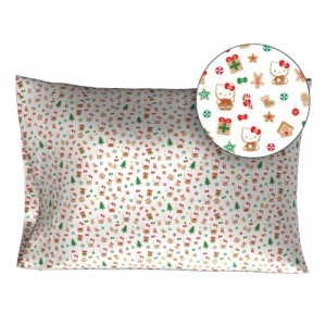 Red / Green Hello Kitty Hello Kitty Holiday Satin Pillowcase | NZ_HK27940