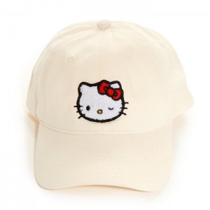 White Hello Kitty Hello Kitty Chenille Patch Cap | NZ_HK13948