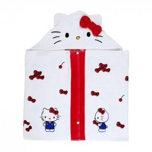 White Hello Kitty Hello Kitty Cherry Kids Hooded Towel | NZ_HK33922
