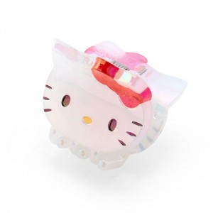 White Hello Kitty Hello Kitty Iridescent Mini Hair Clips (Set of 4) | NZ_HK56504