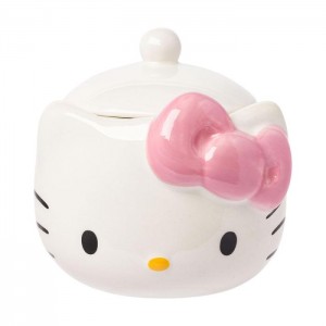 White Hello Kitty Hello Kitty Pink Bow Ceramic Storage Jar | NZ_HK78572