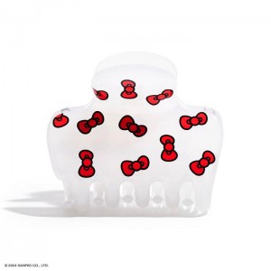 White Hello Kitty Hello Kitty x Kitsch Puffy Claw Clip (Bows) | NZ_HK35349