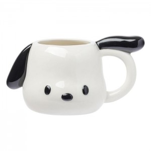 White Hello Kitty Pochacco Face Ceramic Sculpted Mug | NZ_HK85388