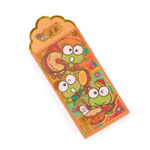 Yellow Hello Kitty Keroppi 8-pc Vertical Enclosure Envelopes (Gold) | NZ_HK82910