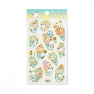 Yellow Hello Kitty Pochacco Sticker Sheet (Ice Cream Party Series) | NZ_HK78433