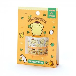Yellow Hello Kitty Pompompurin 2-Piece Washi Tape Set | NZ_HK91085
