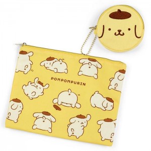 Yellow Hello Kitty Pompompurin 2-pc Zipper (Oshiri Puri Puri Purin Series) | NZ_HK48132