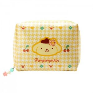 Yellow Hello Kitty Pompompurin Zipper (Floral Houndstooth Series) | NZ_HK43259