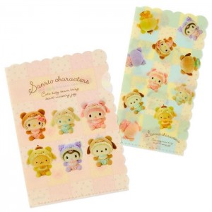 Yellow Hello Kitty Sanrio Characters File Folder Set (Baby Bear Series) | NZ_HK22691