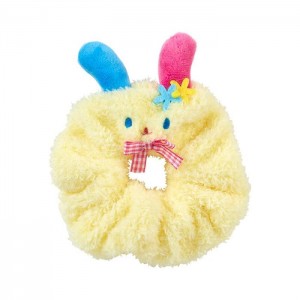 Yellow Hello Kitty U*SA*HA*NA Cozy Plush Scrunchie (Gingham Bow) | NZ_HK33077